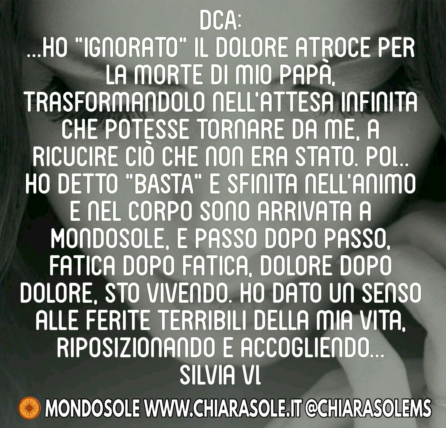 ho ignorato il mio dolore, ma poi ho detto basta