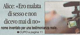 prima pagina corriere romana