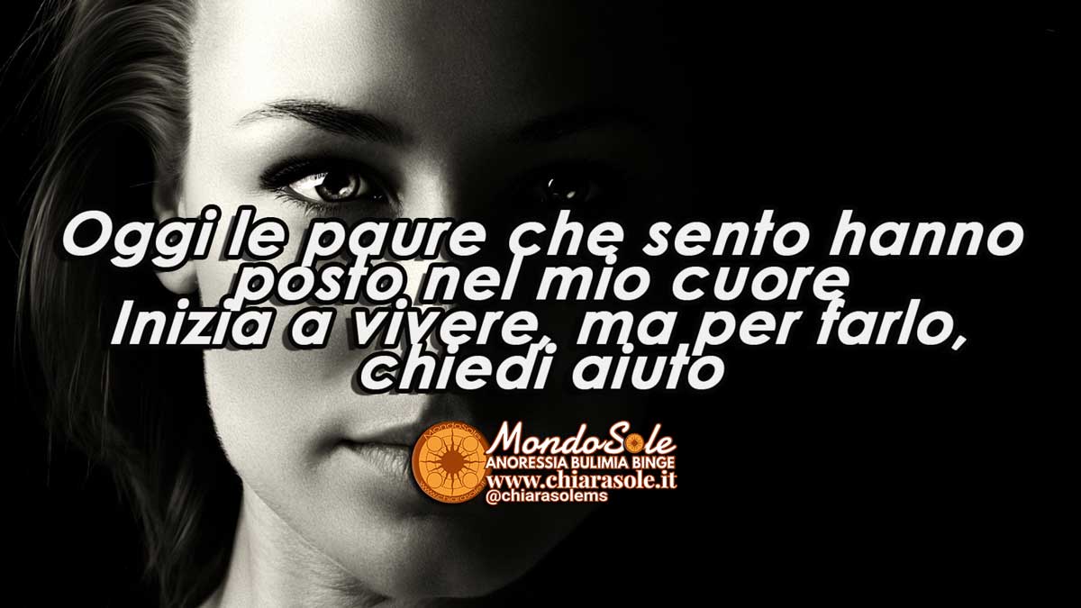 Oggi le paure che sento hanno posto nel mio cuore