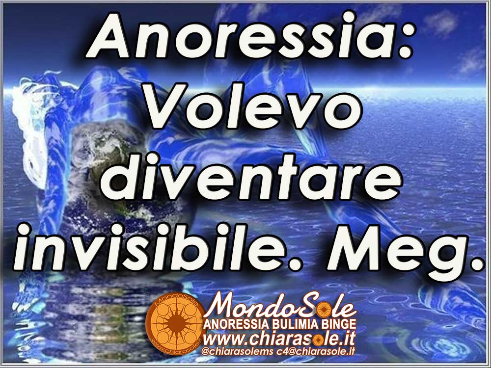 anoressia volevo diventare invisibile